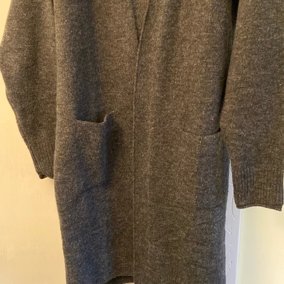 Lucky Brand Dark Gray Long Wool Blend Cardigan New With Tags - Picture 3 of 16